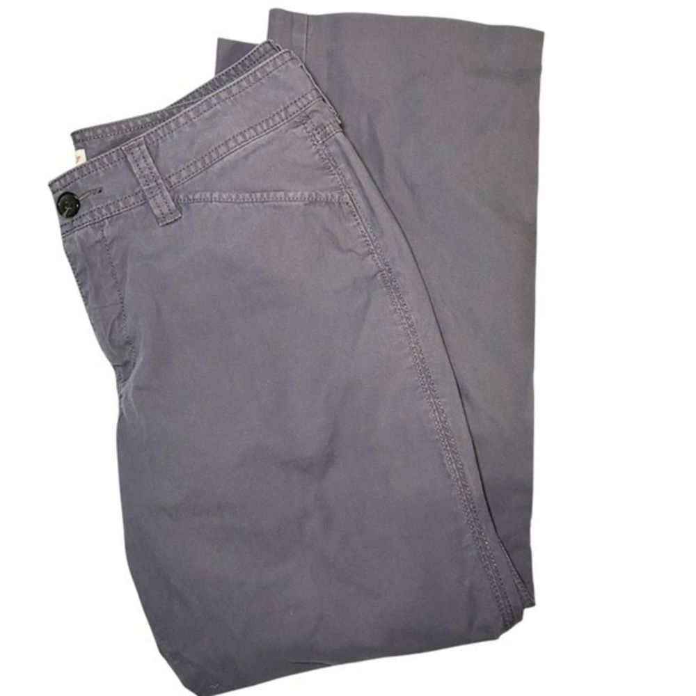 Dockers Womens Charcoal Gray Mid Rise Straight Leg Chinos